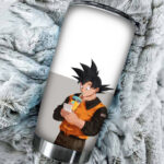 Son Goku Drinking Juice Casual Look Dragon Ball Z Tumbler