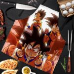 Son Goku Gohan and Gotek Eat Out Dragon Ball Z Awesome Apron