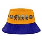 Son Goku Pixelated DBZ Form Orange and Blue Cool Bucket Hat