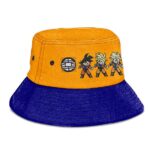 Son Goku Pixelated DBZ Form Orange and Blue Cool Bucket Hat