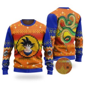 Son Goku & Shenron Art Cool Ugly Xmas Sweater