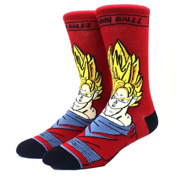 Son Goku Super Saiyan 1 Dragon Ball Z Red Socks