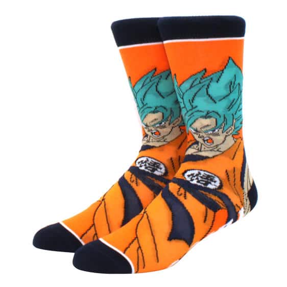 Son Goku Super Saiyan Blue Kaioken DBZ Socks