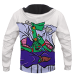 Stoner Piccolo Bong Hits Hemp Weed Pot 420 Awesome White Hoodie - BACK