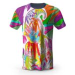 Super Buu Pink Menace Colorful Graffiti Style 3D T-Shirt