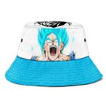 Super Saiyan Blue Vegito White Light Blue Cool Bucket Hat