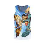 Super Saiyan Goku Versus Superman Battle 3D Tank Top