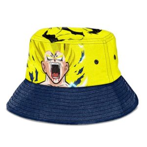 Super Saiyan Majin Vegeta Yellow and Black Cool Bucket Hat