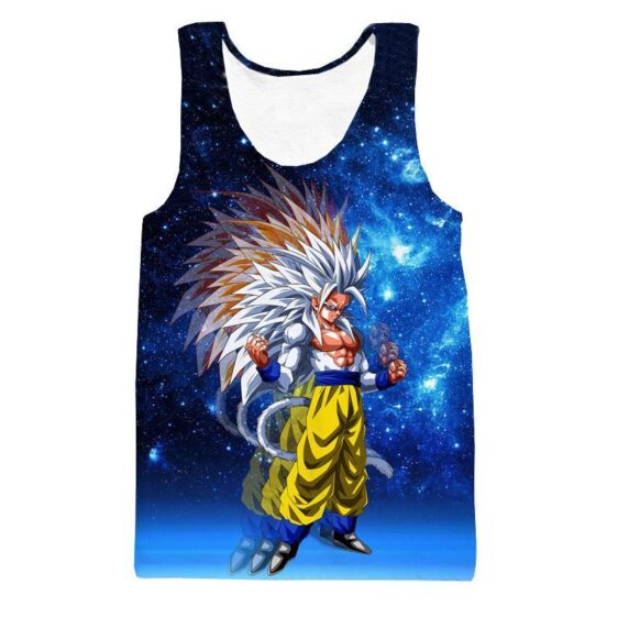 Super Saiyan 5 Goku SSJ5 Space Galaxy 3D Blue Fashion Tank Top - Saiyan Stuff