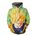 Super Saiyan Son Goku Blond Hair Yellow Aura DBS Full Print Hoodie