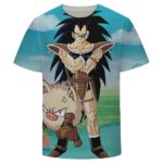 Raditz Funny Art Scouter Pokemon Primape DBZ Cool 3D T-Shirt