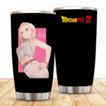 Lovely Android 18 Dragon Ball Z Minimalist Black Tumbler