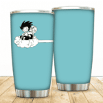 Goku And Krillin Riding Nimbus Cloud DBZ Minimalist Tumbler