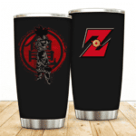 Fierce Son Goku Red Kame Kanji Dragon Ball Z Black Tumbler