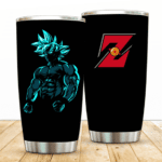 Vibrant Son Goku Ultra Instinct Silhouette DBZ Tumbler