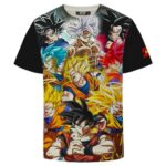 DBZ The Most Amazing Saiyan Son Goku All Forms Cool T-Shirt