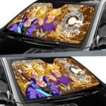The Legendary Trunks And Capsule Corp Logo Car Sun Shield