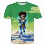 The Boondocks Huey Freeman Wearing Saiyan Armor Rap 3D T-Shirt - Saiyan Stuff
