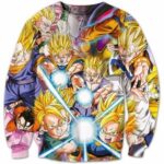 The Super Saiyan Kamehameha Attack Artwear Epic 3D Sweatshirt - Saiyan Stuff