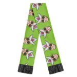 Turtle Hermit Master Roshi Head Design Green Wool Scarf