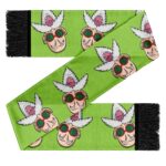 Turtle Hermit Master Roshi Head Design Green Wool Scarf
