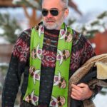 Turtle Hermit Master Roshi Head Design Green Wool Scarf