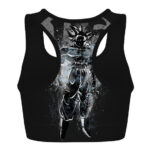 Ultra Instinct Son Goku Kanji DBZ Black Awesome Sports Bra