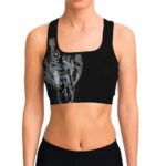 Ultra Instinct Son Goku Kanji DBZ Black Awesome Sports Bra