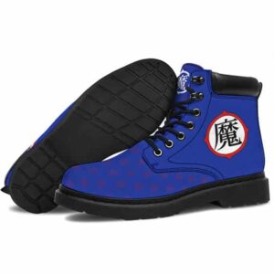 Unique DBZ Devil Kanji Symbol Blue All Season Boots