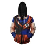 Dragon Ball Z Cool Master Roshi Buffed Orange Uniform Zip Up Hoodie