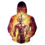 SSJ2 Son Goku Super Saiyan 2 Flame Fire 3D Hoodie