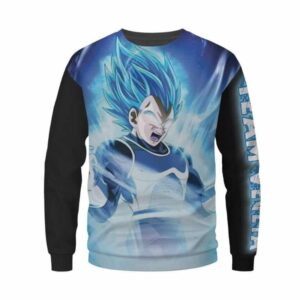 Dragon Ball Z Super Saiyan Vegeta Powerful Blue Sweatshirt