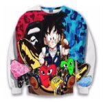 Cute Kid Goku SpongeBob Hearts Camouflage Cool Sweatshirt