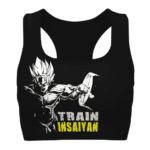 SSJ Goku Insaiyan Dragon Ball Z Black and Awesome Sports Bra