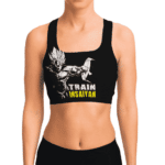 SSJ Goku Insaiyan Dragon Ball Z Black and Awesome Sports Bra