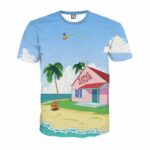 DBZ Master Roshi’s Kame House Sketching Art Summer T-Shirt