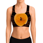 Kid Goku with Nimbus Cloud Silhouette DBZ Cool Sports Bra
