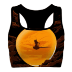 Kid Goku with Nimbus Cloud Silhouette DBZ Cool Sports Bra