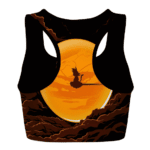 Kid Goku with Nimbus Cloud Silhouette DBZ Cool Sports Bra
