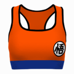 Son Goku Kanji Dragon Ball Z Orange Blue Awesome Sports Bra