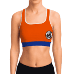 Son Goku Kanji Dragon Ball Z Orange Blue Awesome Sports Bra