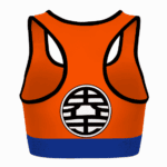 Son Goku Kanji Dragon Ball Z Orange Blue Awesome Sports Bra