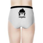 Vegeta Sporty DBZ White And Black Women's High-Waist Brief