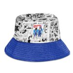 Vegeta and Trunks Manga Strip White and Blue Cool Bucket Hat