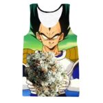 Vegeta Smokes Weed Ganja Marijuana Nug 3D Tank Top - Saiyan Stuff