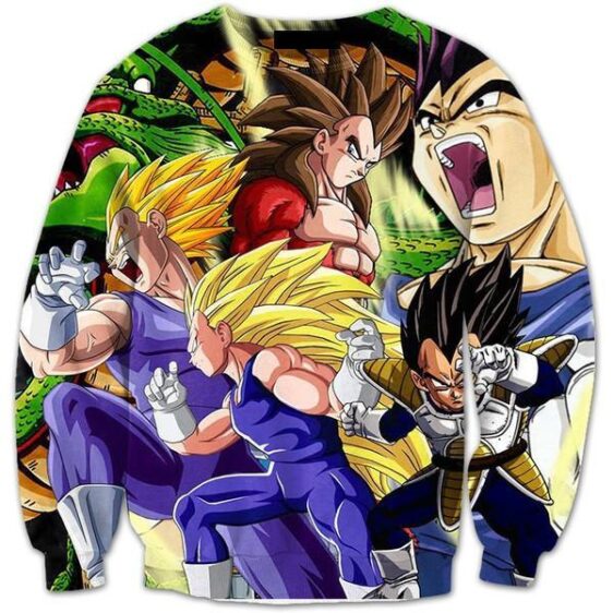 Vegeta Ultimate Super Saiyan Transformations SSJ4 3D Sweatshirt - Saiyan Stuff