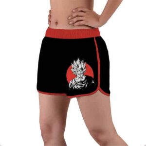 Vegito Icon Dragon Ball Super Black Women's Beach Shorts