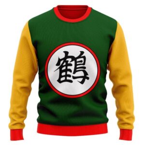 Dragon Ball Z Chiaotzu Crane Kanji Cosplay Wool Sweater