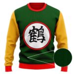 Dragon Ball Z Chiaotzu Crane Kanji Cosplay Wool Sweater