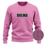 Dragon Ball Z Bulma Minimalistic Pink Wool Sweatshirt